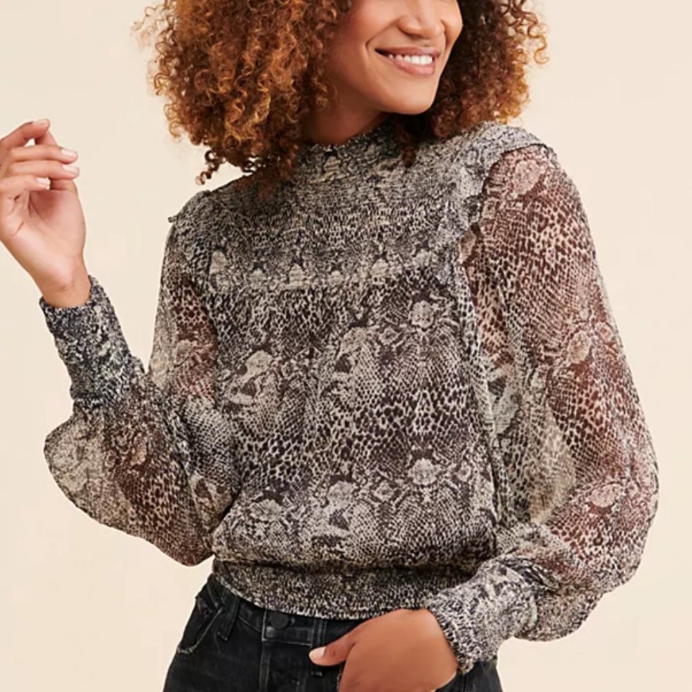 Free People Double Neck Tie Mesh Crop Top